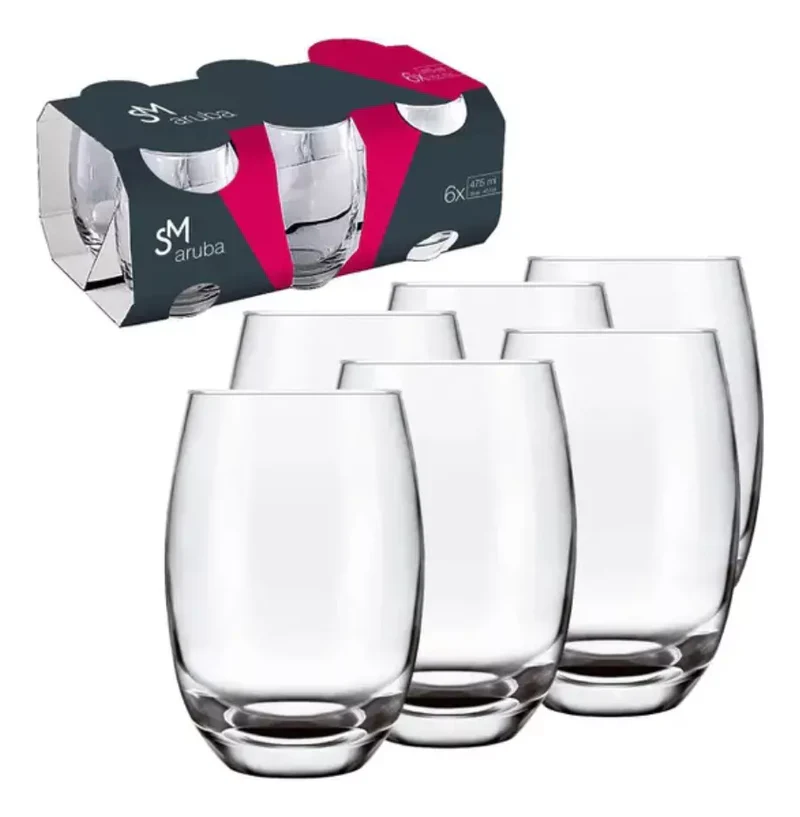 Kit com 15 Potes Herméticos de Vidro + 10 Copos de Vidro